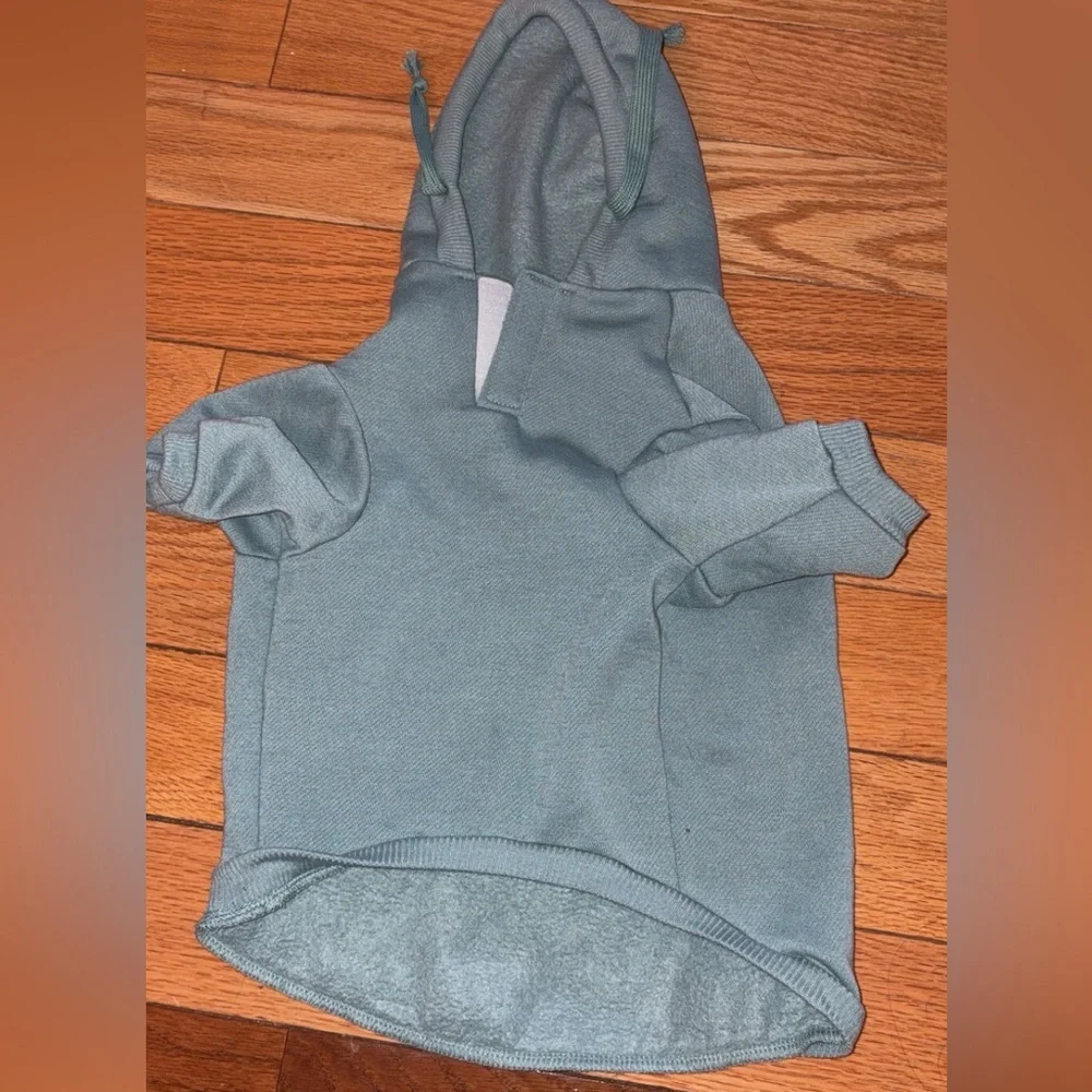 Arcadia Doggie Hoodie - Blue with Multicolor Graphic